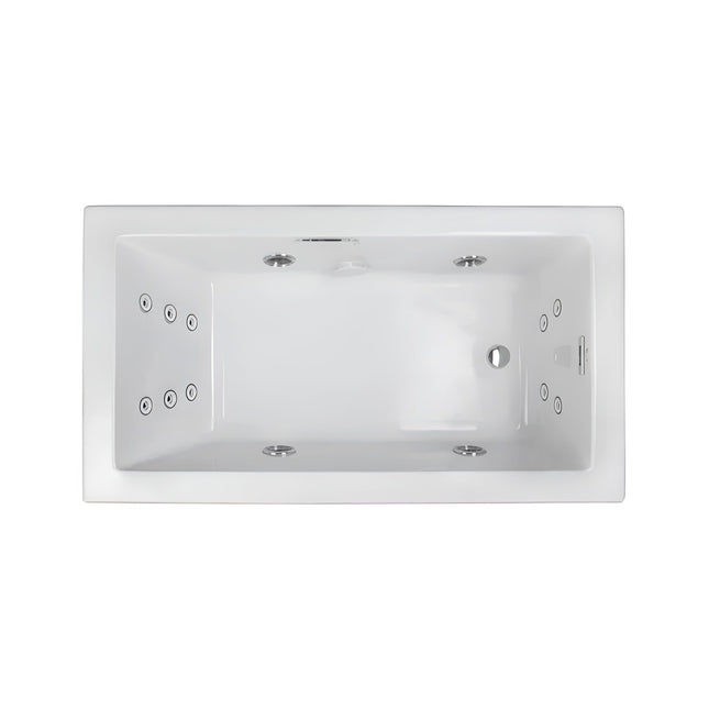 Jacuzzi Elara 72" Drop-In Whirlpool Bathtub With 10 AccuPro Jet [JELA7242WRL2HX] (SAK32651)