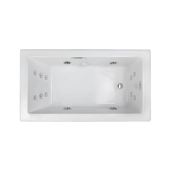 Jacuzzi Elara 72" Drop-In Whirlpool Bathtub With 10 AccuPro Jet [JELA7242WRL2HX] (SAK32651)