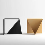 Japanese Style Asymmetrical Metal Coffee Table