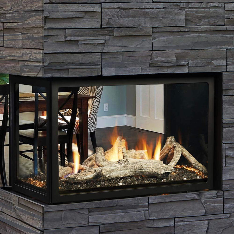 Kingsman Atrium 42" Clean View Peninsula Direct Vent Fireplace (SAK30489)