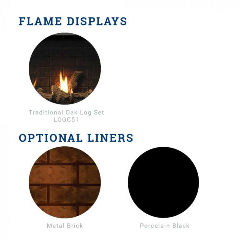 Kingsman Solara II ZCV 36" Zero Clearance Clean View Direct Vent Fireplace [ZCV3622] (SAK85793)