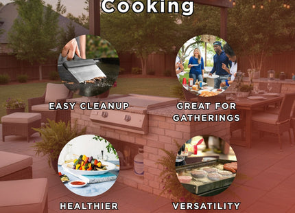 KoKoMo Grills Professional 36K BTU Griddle Outdoor Kitchen Flat Grill With Illuminted Control Knobs, 30" (SAK28914) SAKSBY WHOLESALE