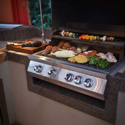 KoKoMo Grills 32" Heavy Duty 60K BTU LP/NG 4 Burner Built-In Stainless Steel Gas Grill (SAK25317) SAKSBY WHOLESALE