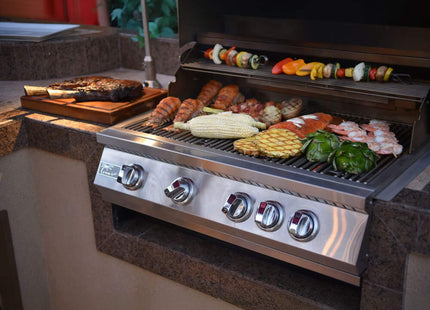 KoKoMo Grills 32" Heavy Duty 60K BTU LP/NG 4 Burner Built-In Stainless Steel Gas Grill (SAK25317) SAKSBY WHOLESALE