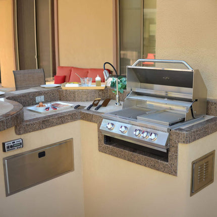 KoKoMo Grills 32" Heavy Duty 60K BTU LP/NG 4 Burner Built-In Stainless Steel Gas Grill (SAK25317) SAKSBY WHOLESALE