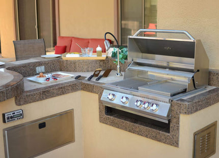 KoKoMo Grills 32" Heavy Duty 60K BTU LP/NG 4 Burner Built-In Stainless Steel Gas Grill (SAK25317) SAKSBY WHOLESALE