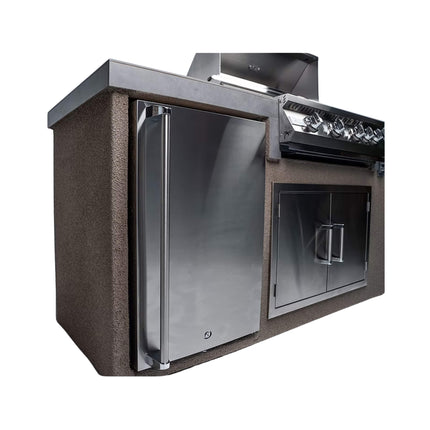 KoKoMo Grills 7FT Straight BBQ Island With Built-In BBQ And Refrigerator [Made-To-Order] (SAK46187) SAKSBY WHOLESALE