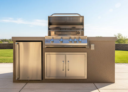 KoKoMo Grills 7FT Straight BBQ Island With Built-In BBQ And Refrigerator [Made-To-Order] (SAK46187) SAKSBY WHOLESALE