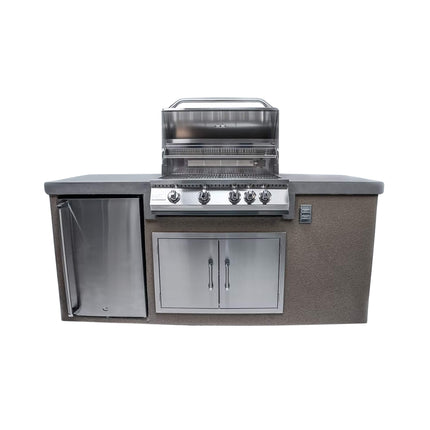 KoKoMo Grills 7FT Straight BBQ Island With Built-In BBQ And Refrigerator [Made-To-Order] (SAK46187) SAKSBY WHOLESALE