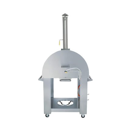 KoKoMo Grills Premium 32" Stainless Steel Dual Fuel Gas Or Wood Fired Pizza Oven (SAK14753) SAKSBY WHOLESALE