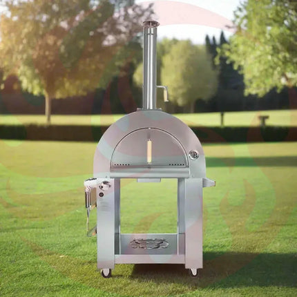 KoKoMo Grills Premium 32" Stainless Steel Dual Fuel Gas Or Wood Fired Pizza Oven (SAK14753) - Phoenix Fire Art Store