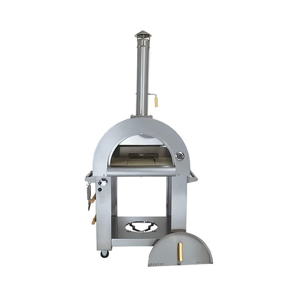 KoKoMo Grills Premium 32" Stainless Steel Dual Fuel Gas Or Wood Fired Pizza Oven (SAK14753) SAKSBY WHOLESALE