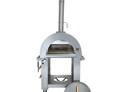 KoKoMo Grills Premium 32" Stainless Steel Dual Fuel Gas Or Wood Fired Pizza Oven (SAK14753) SAKSBY WHOLESALE