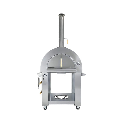 KoKoMo Grills Premium 32" Stainless Steel Dual Fuel Gas Or Wood Fired Pizza Oven (SAK14753) SAKSBY WHOLESALE