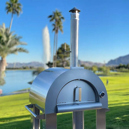 KoKoMo Grills Premium 32 Inch Stainless Steel Wood Fired Pizza Oven - KO-PIZZAOVEN (SAK92618) SAKSBY WHOLESALE