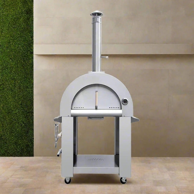 KoKoMo Grills Premium 32 Inch Stainless Steel Wood Fired Pizza Oven - KO-PIZZAOVEN (SAK92618) SAKSBY WHOLESALE