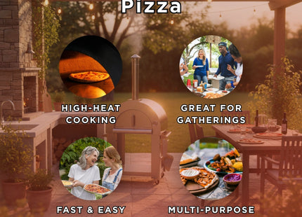 KoKoMo Grills Premium 32 Inch Stainless Steel Wood Fired Pizza Oven - KO-PIZZAOVEN (SAK92618) SAKSBY WHOLESALE