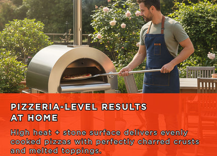 KoKoMo Grills Premium 32 Inch Stainless Steel Wood Fired Pizza Oven - KO-PIZZAOVEN (SAK92618) SAKSBY WHOLESALE