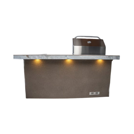 KoKoMo Grills St.John 7FT BBQ Island With LEDs, Built-In BBQ And Refrigerator [Made-To-Order] (SAK91568) SAKSBY WHOLESALE