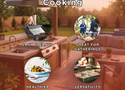 KoKoMo Grills Premium 36K BTU Teppanyaki Griddle With Dual U Shape Burner, 30" (SAK19367) SAKSBY WHOLESALE
