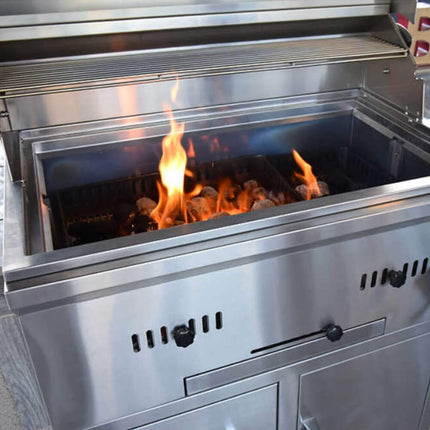 KoKoMo Grills Premium Built-In Charcoal Grill With 304 Stainless Steel And Adjustable Heat Tray, 32" (SAK32504) SAKSBY WHOLESALE