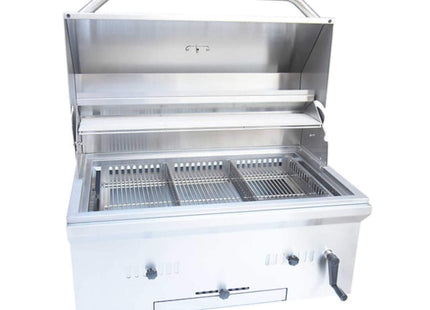 KoKoMo Grills Premium Built-In Charcoal Grill With 304 Stainless Steel And Adjustable Heat Tray, 32" (SAK32504) SAKSBY WHOLESALE