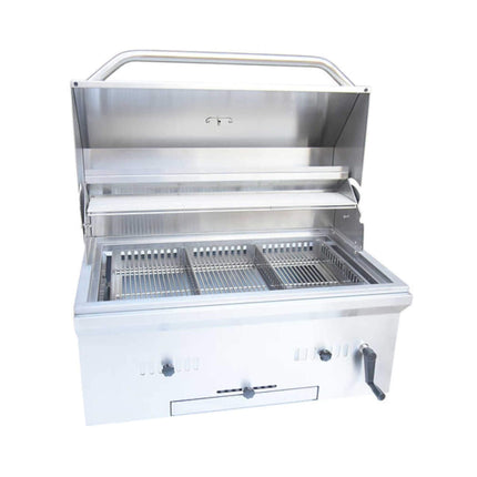KoKoMo Grills Premium Built-In Charcoal Grill With 304 Stainless Steel And Adjustable Heat Tray, 32" (SAK32504) SAKSBY WHOLESALE