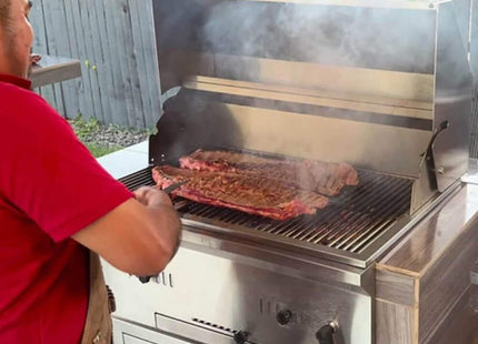 KoKoMo Grills Premium Built-In Charcoal Grill With 304 Stainless Steel And Adjustable Heat Tray, 32" (SAK32504) SAKSBY WHOLESALE