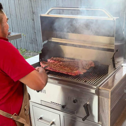 KoKoMo Grills Premium Built-In Charcoal Grill With 304 Stainless Steel And Adjustable Heat Tray, 32" (SAK32504) SAKSBY WHOLESALE