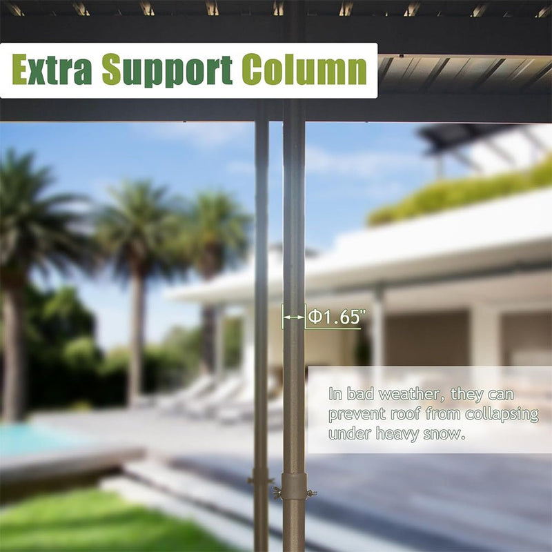 [12X14FT] Large Outdoor All-Season Wall Mounted Sunroom Solarium With Galvanized Steel Roof & Moveable PVC Screen (SAK46475)