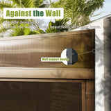 [12X14FT] Large Outdoor All-Season Wall Mounted Sunroom Solarium With Galvanized Steel Roof & Moveable PVC Screen (SAK46475)