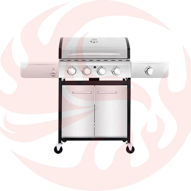 Large Outdoor 42K BTU BBQ Stainless Steel Propane Gas Grill With 4 Burners (SAK61283) - Phoenix Fire Art Store