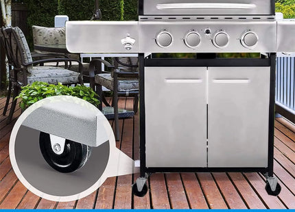 Large Outdoor 42K BTU BBQ Stainless Steel Propane Gas Grill With 4 Burners (SAK61283) - Phoenix Fire Art Store