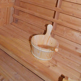 Thermora Large Premium American White Oak Outdoor Wooden Barrel Sauna With 4.5KW Sauna Heater (SAK45968)