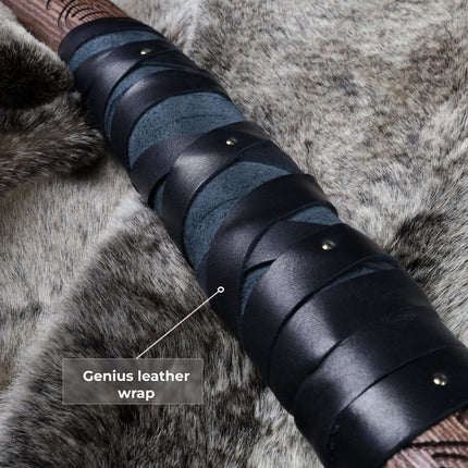 Leviathan Kratos axe with carved handle 34.25"