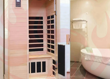 Thermora Luxury 2-Person Hemlock Wood FAR Infrared Sauna Room W/ Glass Door, 1750W (SAK81525) - Phoenix Fire Art Store