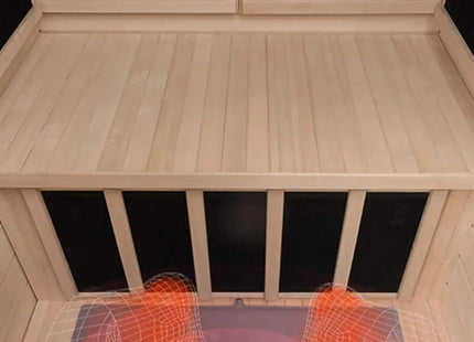 Thermora Luxury 2-Person Hemlock Wood FAR Infrared Sauna Room W/ Glass Door, 1750W (SAK81525) - Phoenix Fire Art Store