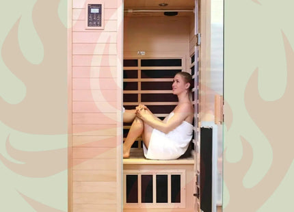Thermora Luxury 2-Person Hemlock Wood FAR Infrared Sauna Room W/ Glass Door, 1750W (SAK81525) - Phoenix Fire Art Store