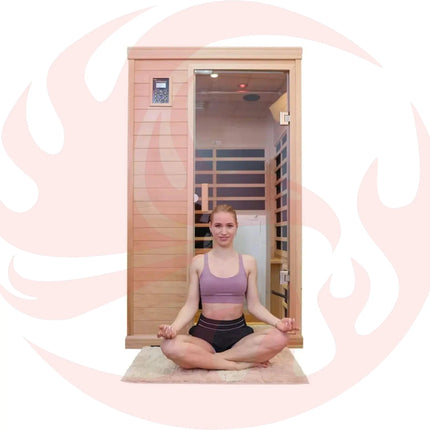 Thermora Luxury 2-Person Hemlock Wood FAR Infrared Sauna Room W/ Glass Door, 1750W (SAK81525) - Phoenix Fire Art Store