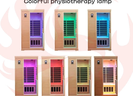 Thermora Luxury 2-Person Hemlock Wood FAR Infrared Sauna Room W/ Glass Door, 1750W (SAK81525) - Phoenix Fire Art Store