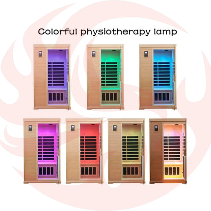 Thermora Luxury 2-Person Hemlock Wood FAR Infrared Sauna Room W/ Glass Door, 1750W (SAK81525) - Phoenix Fire Art Store