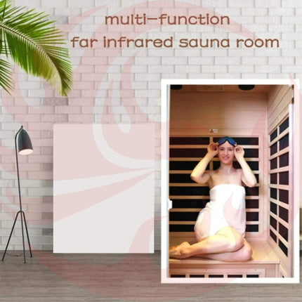 Thermora Luxury 2-Person Hemlock Wood FAR Infrared Sauna Room W/ Glass Door, 1750W (SAK81525) - Phoenix Fire Art Store