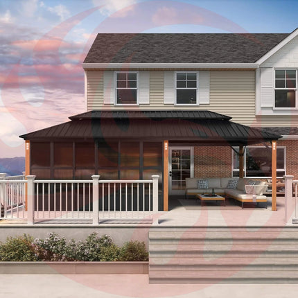 Alora Oasis Luxury Heavy-Duty Hardtop Sunroom With Aluminum Frame And LED Lights (SAK79102) SAKSBY WHOLESALE