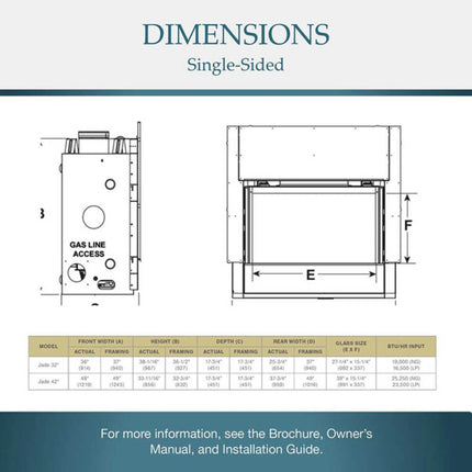 Majestic Jade 42" Direct Vent Fireplace [JADE42IL/IN-B] (SAK15926) - Phoenix Fire Art Store