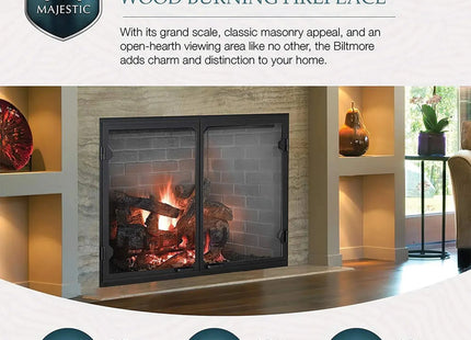 Majestic Biltmore Radiant 36" Open Wood Burning Fireplace [SB60] (SAK13487) - Phoenix Fire Art Store