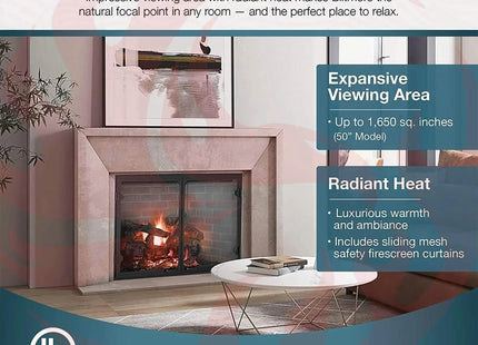 Majestic Biltmore Radiant 36" Open Wood Burning Fireplace [SB60] (SAK13487) - Phoenix Fire Art Store