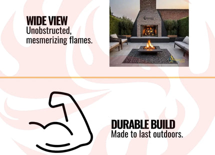 Majestic Cottagewood 42" Gray Refractory Outdoor Wood-Burning Fireplace [ODCTGWD-42/H] (SAK13958) - Phoenix Fire Art Store