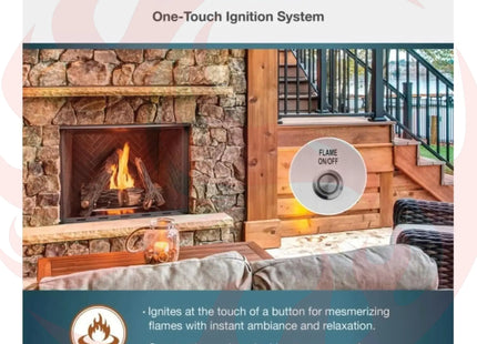 Majestic Courtyard 55K BTU 42" Traditional Outdoor Gas Fireplace With Stacked Concrete Refractory [ODCOUG-42TS] (SAK75312) - Phoenix Fire Art Store