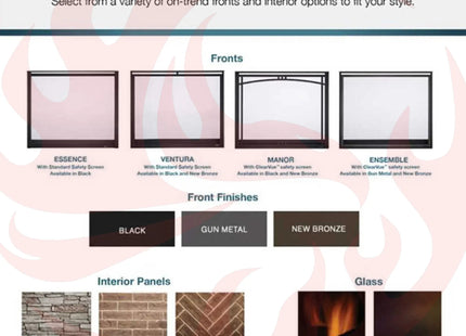 Majestic Meridian 36" Platinum Natural Gas Fireplace [MER36PN] (SAK43751) - Phoenix Fire Art Store