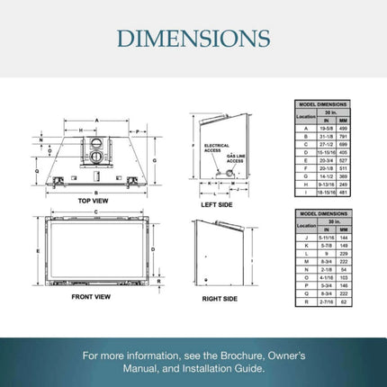 Majestic Jasper 30" Direct Vent Natural Gas Insert [JASPER30IN] (SAK21396) - Phoenix Fire Art Store